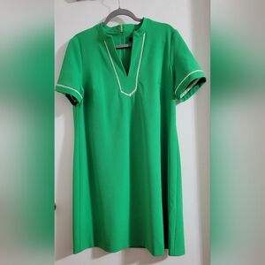 Tommy Hilfiger Green Dress with White Accents